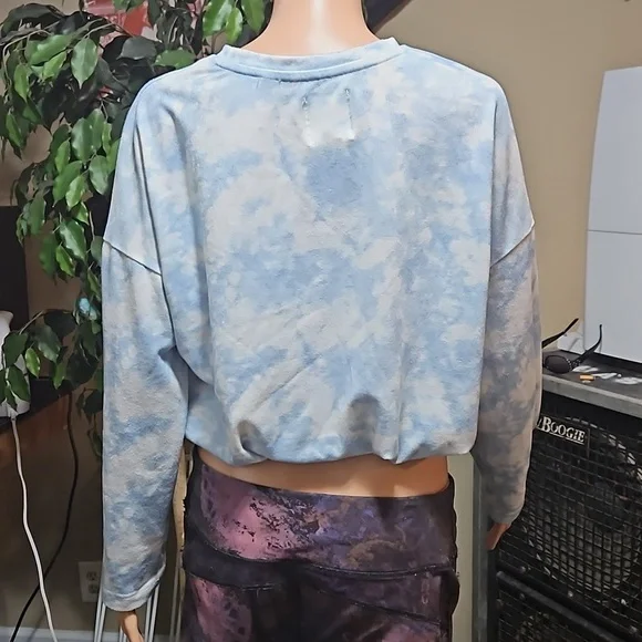 April Kiss Long Sleeve Light Blue Sky Tye-Dye Blouse - Picture 3 of 6